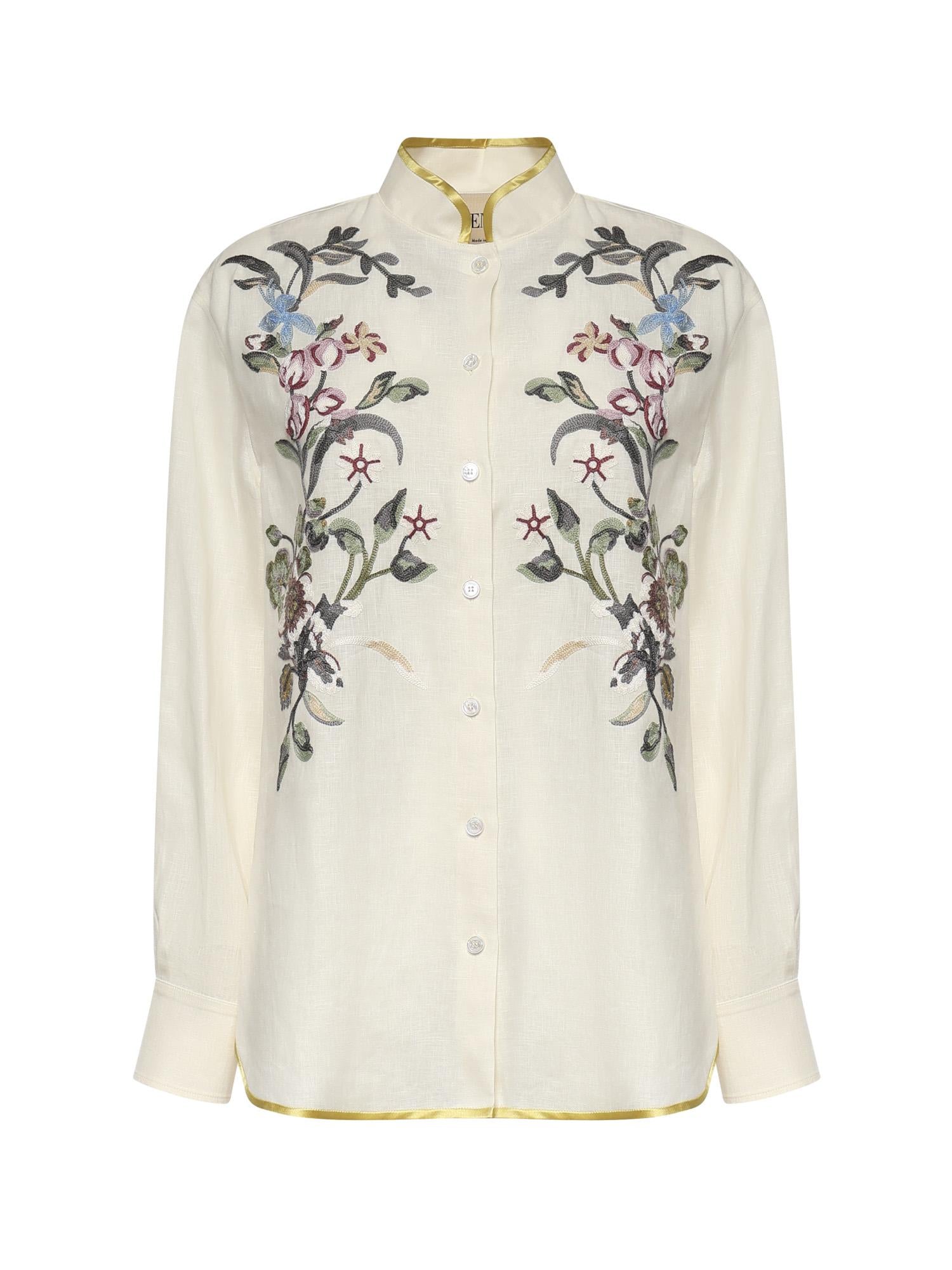 Camicia in lino ricamata 8B3AB826 9M4AM0 VALENTINO GARAVANI 