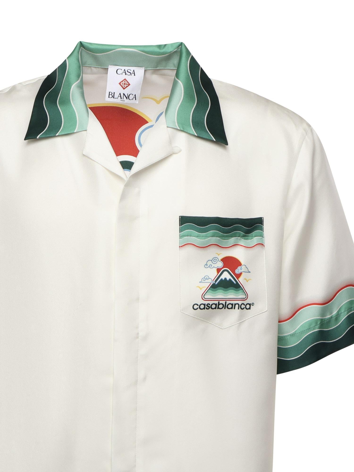 Camicia in seta Montagne Ondulee MPF25SH003 05 CASABLANCA 