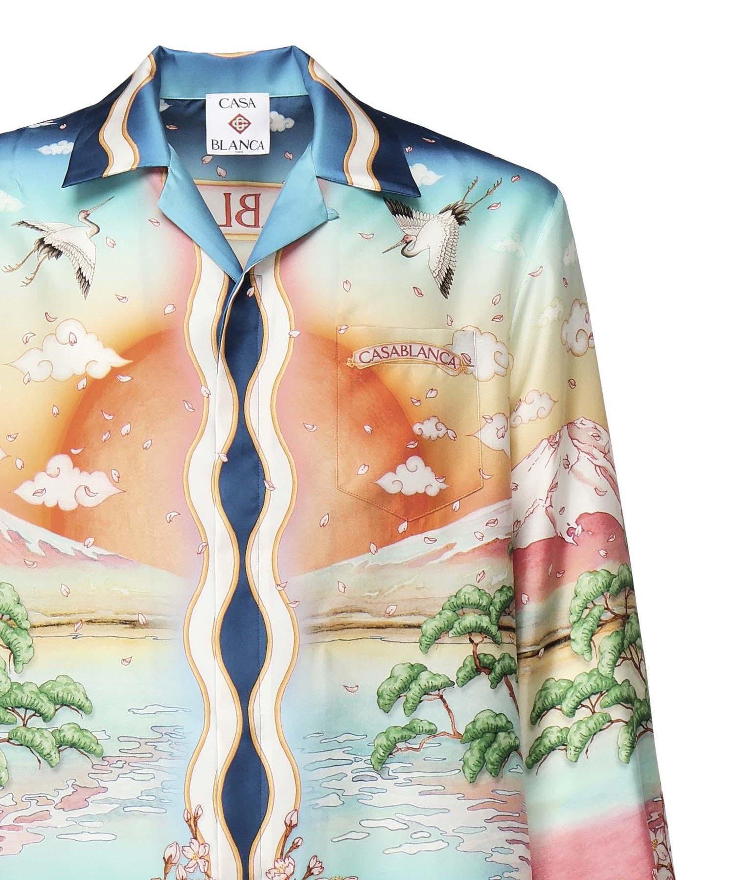 Camicia tennis club in seta UMPF25SH00601  CASABLANCA 