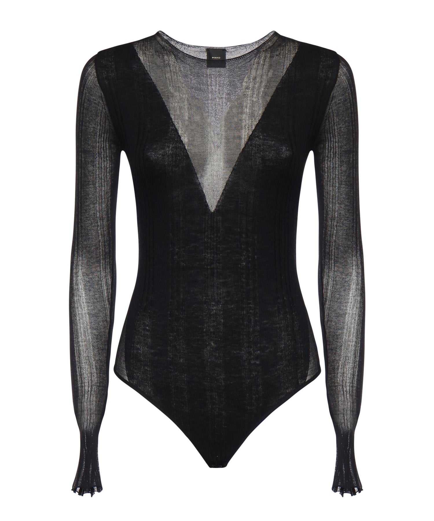 Maglia body con trasparenze 106320 A34BZ99 PINKO 