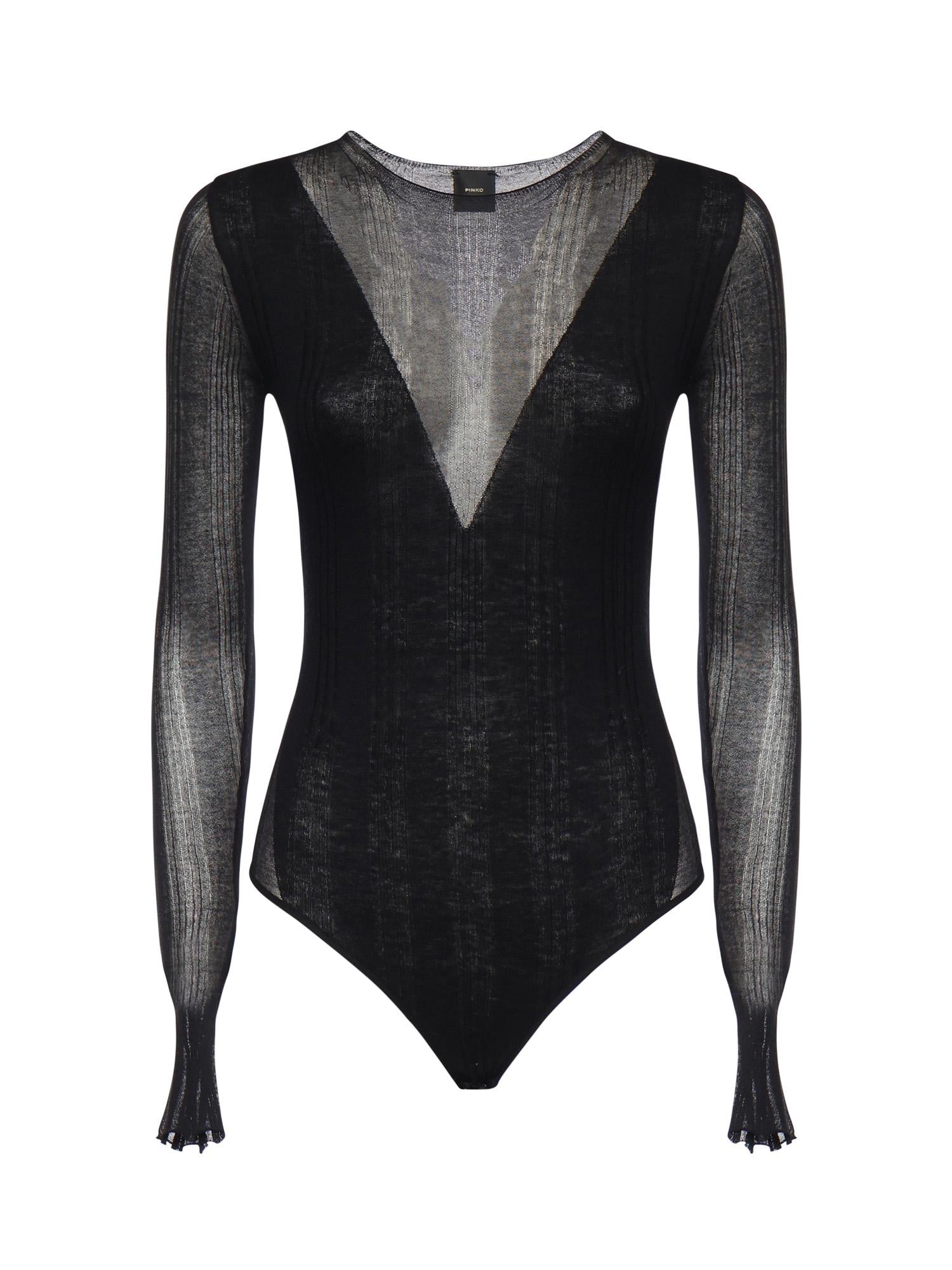 Maglia body con trasparenze 106320 A34BZ99 PINKO 