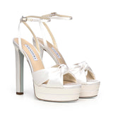Sandali 'Cupid Bridal Plateau' in raso CPDHIGBR SATFFF AQUAZZURA 