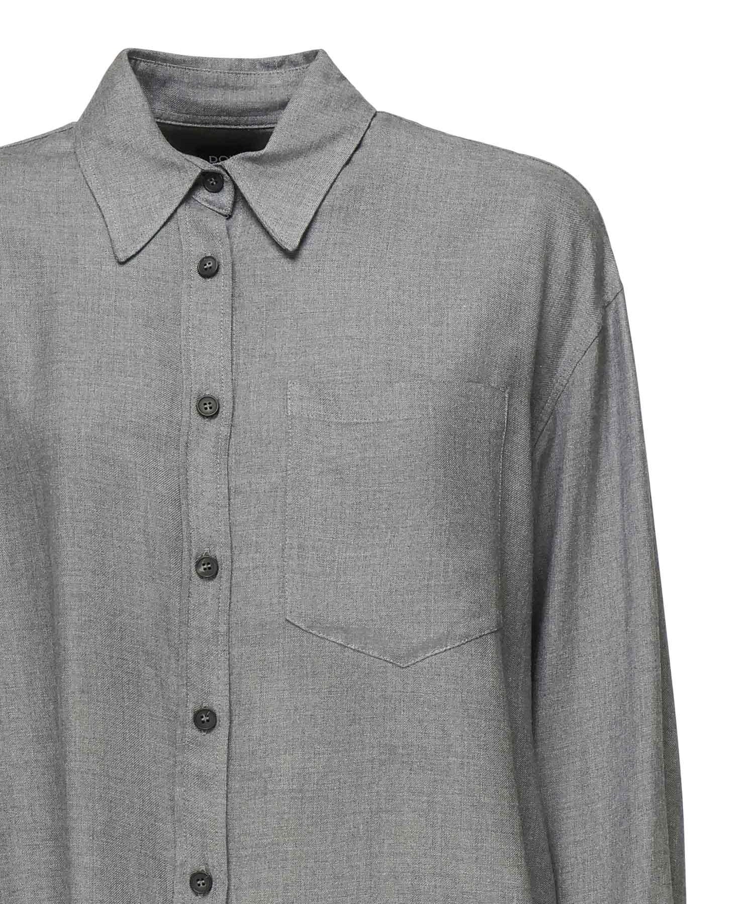 Camicia in levantina di viscosa<BR/> DC375 IF0044D002O903 DONDUP 