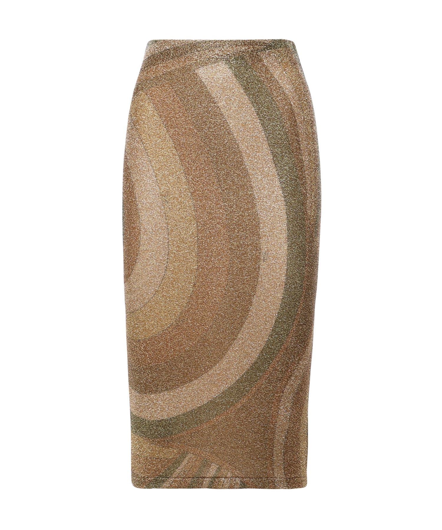 Gonna midi in jersey lamé con stampa Iride 5UJV11 5U867993 PUCCI 