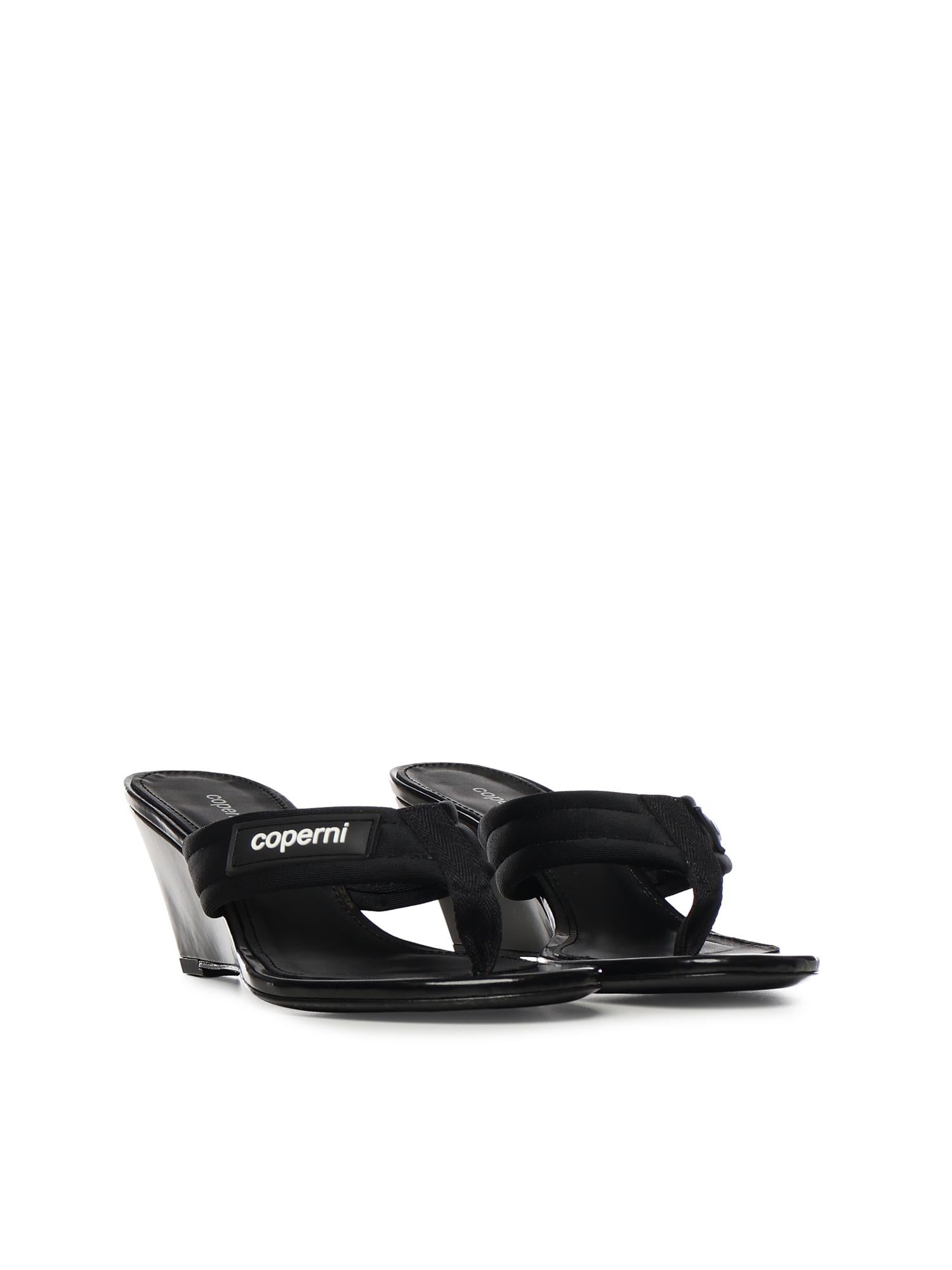 Sandali infradito con zeppa e logo COPSH97F3070 BLK COPERNI 