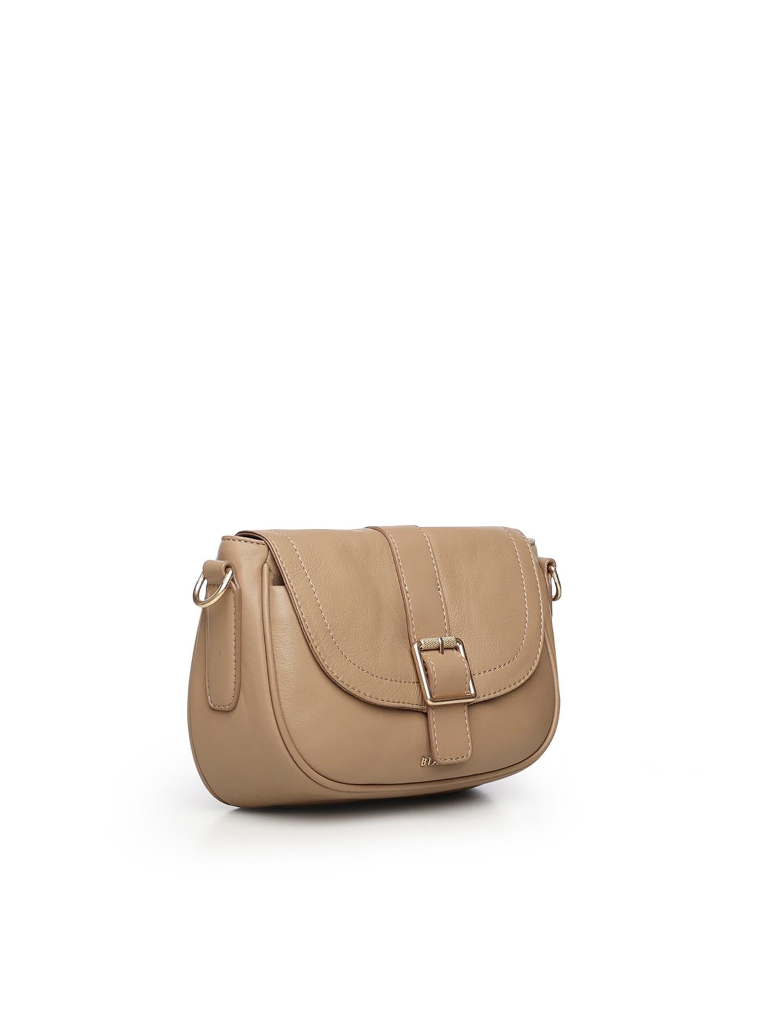 Mini bag a tracolla in pelle BIBP9EC05 CAMEL BIASIA 
