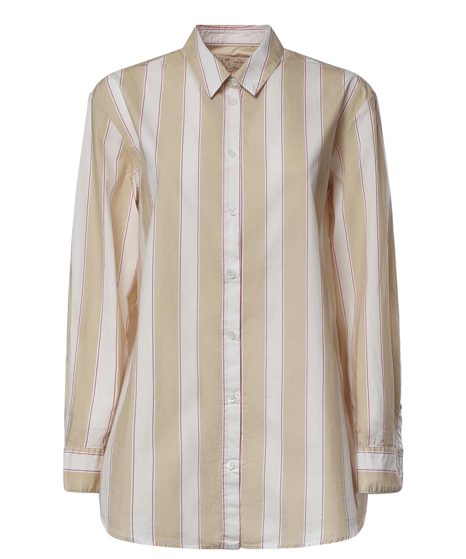 Camicia in cotone a righe con ricamo BRIG001 01417L MC2 SAINT BARTH 