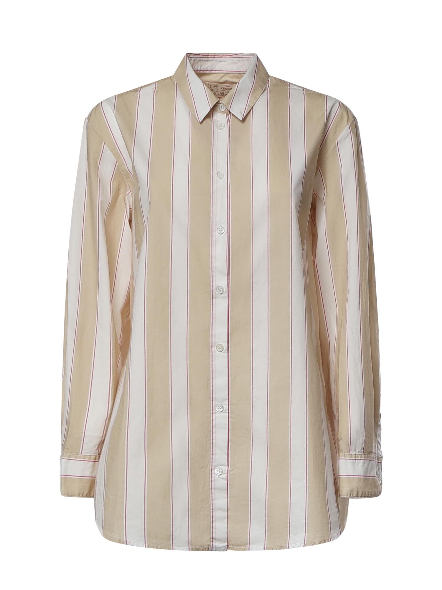 Camicia in cotone a righe con ricamo BRIG001 01417L MC2 SAINT BARTH 