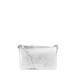 Borsa a tracolla in pelle con logo 73BP9VT03 LOLLI POPPOP SILVER V° 73 