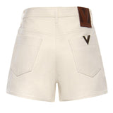 Shorts in denim di cotone 8B3DD22W 9Y5A03 VALENTINO GARAVANI 