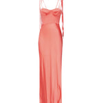 Abito lungo in satin 104996 A2GZN53 PINKO 