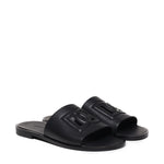 Slide in pelle con logo DG A80397 AO60280999 DOLCE & GABBANA 