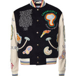 Giubbotto bomber patchwork in ciniglia MF24OT131 01 CASABLANCA 