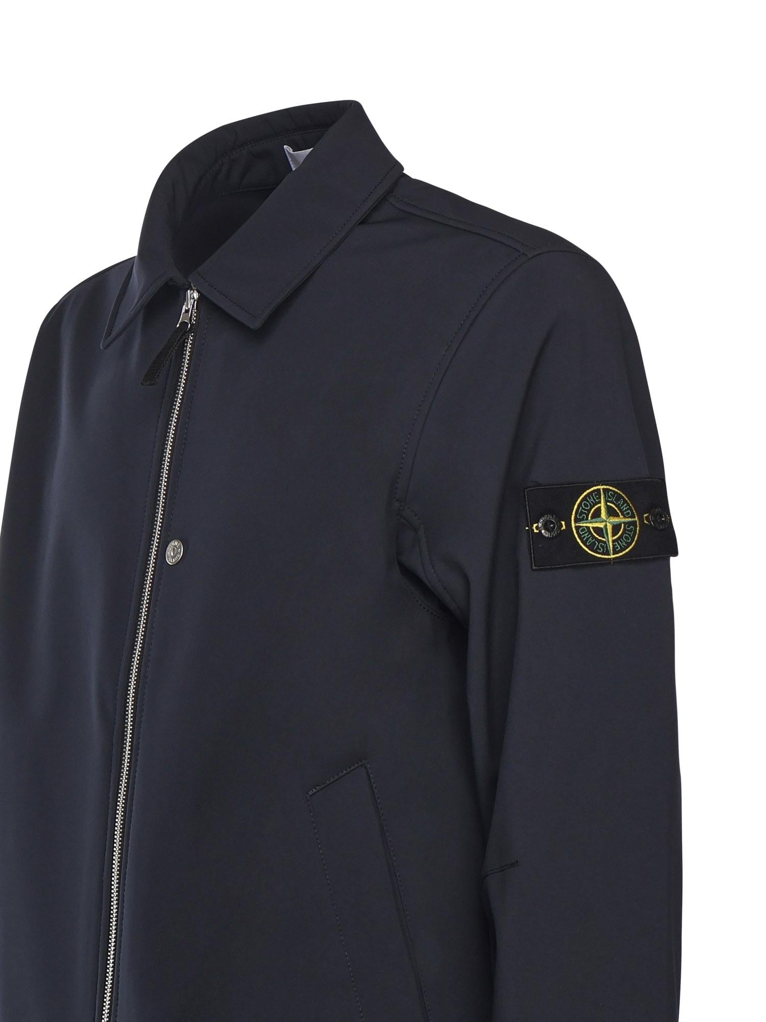 Shacket con zip e logo K2S15Q100003 S0B22V0020 STONE ISLAND 