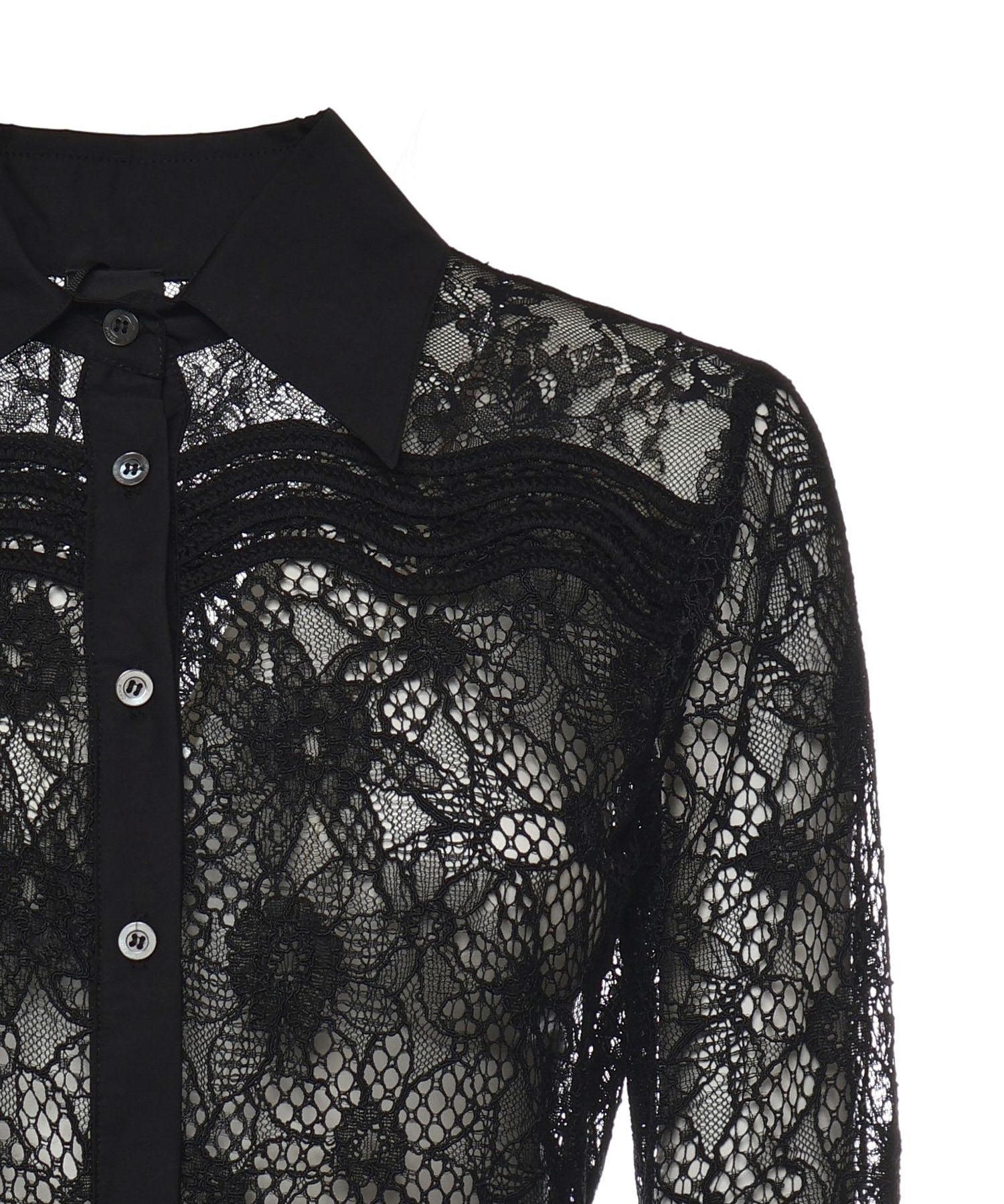 Camicia in tulle e pizzo 106600 A381Z99 PINKO 