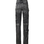Jeans Bianca effetto aged slim fit con tasche cargo BIANCA 8019 ICON DENIM 