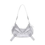Borsa a spalla y2k001 in pelle FBBP70001MET -ARGENTO/NICKEL BIASIA 