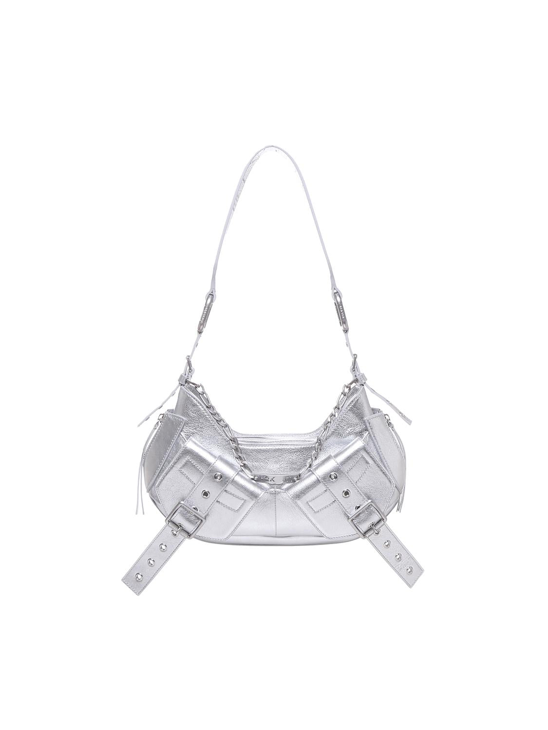 Borsa a spalla y2k001 in pelle FBBP70001MET -ARGENTO/NICKEL BIASIA 