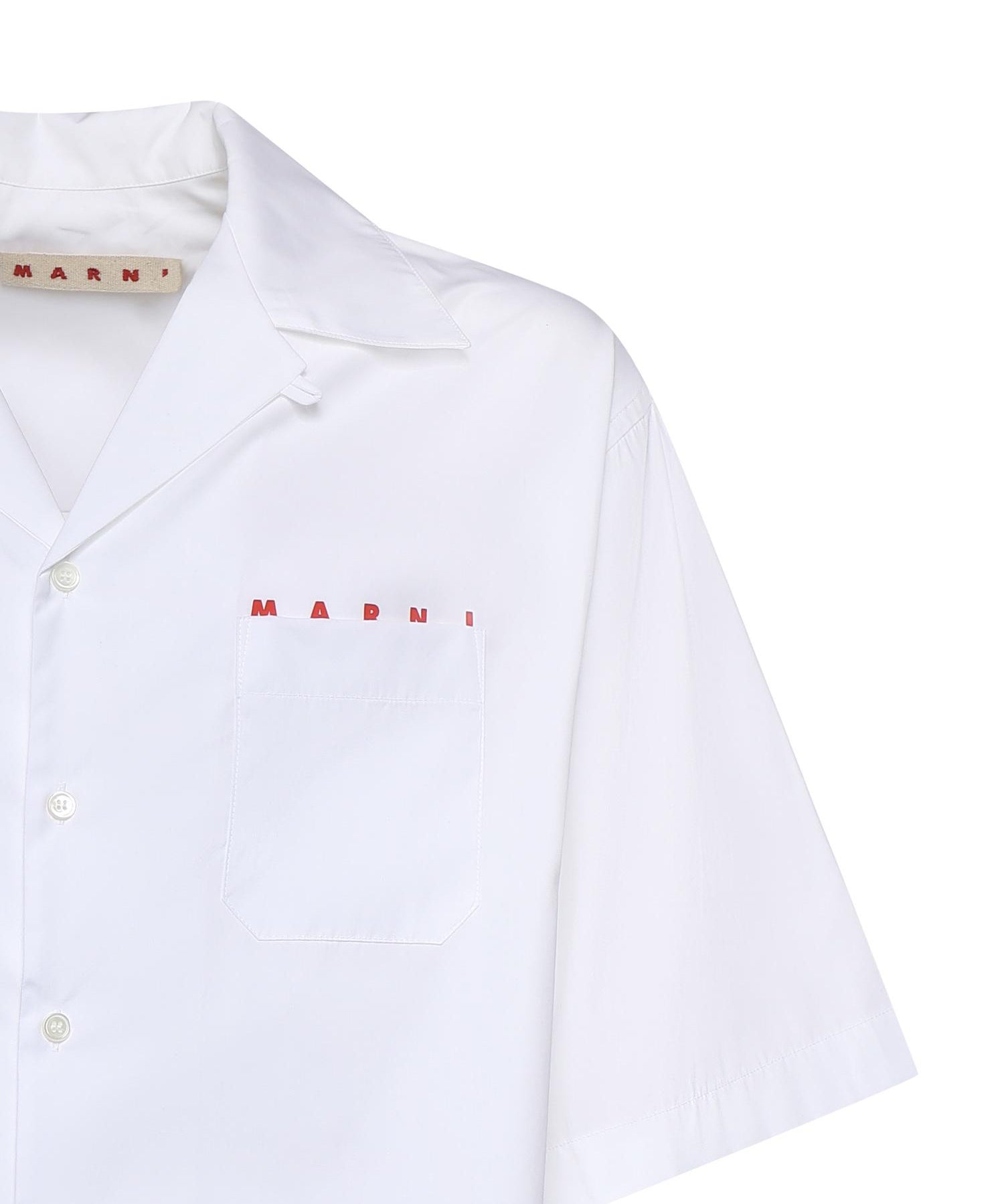 Camicia in cotone con logo CUMU0213PP USCT88LRW01 MARNI 