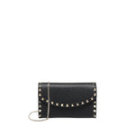 Portafoglio Rockstud in pelle con catena 7W2P0AR6 VSH0NO VALENTINO GARAVANI 