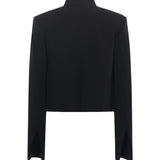 Giacca cropped in cady con dettaglio gioiello a X 79AAQ516 N0356899 GENNY 