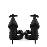 Sandalo in raso con ricamo strass CR1793 A9S438S488 DOLCE & GABBANA 