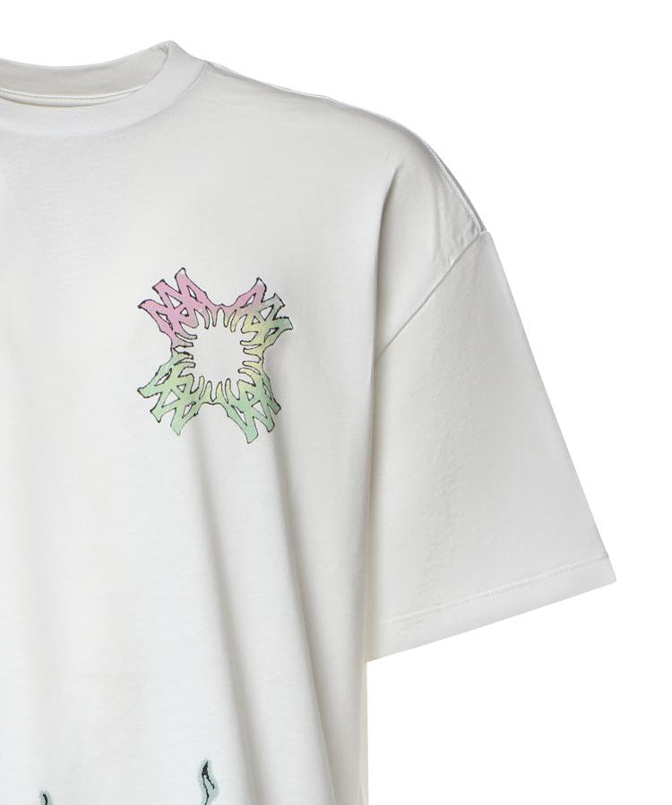 T-shirt Ma Quad Flames in cotone AMTOJR1148 127 AMIRI 