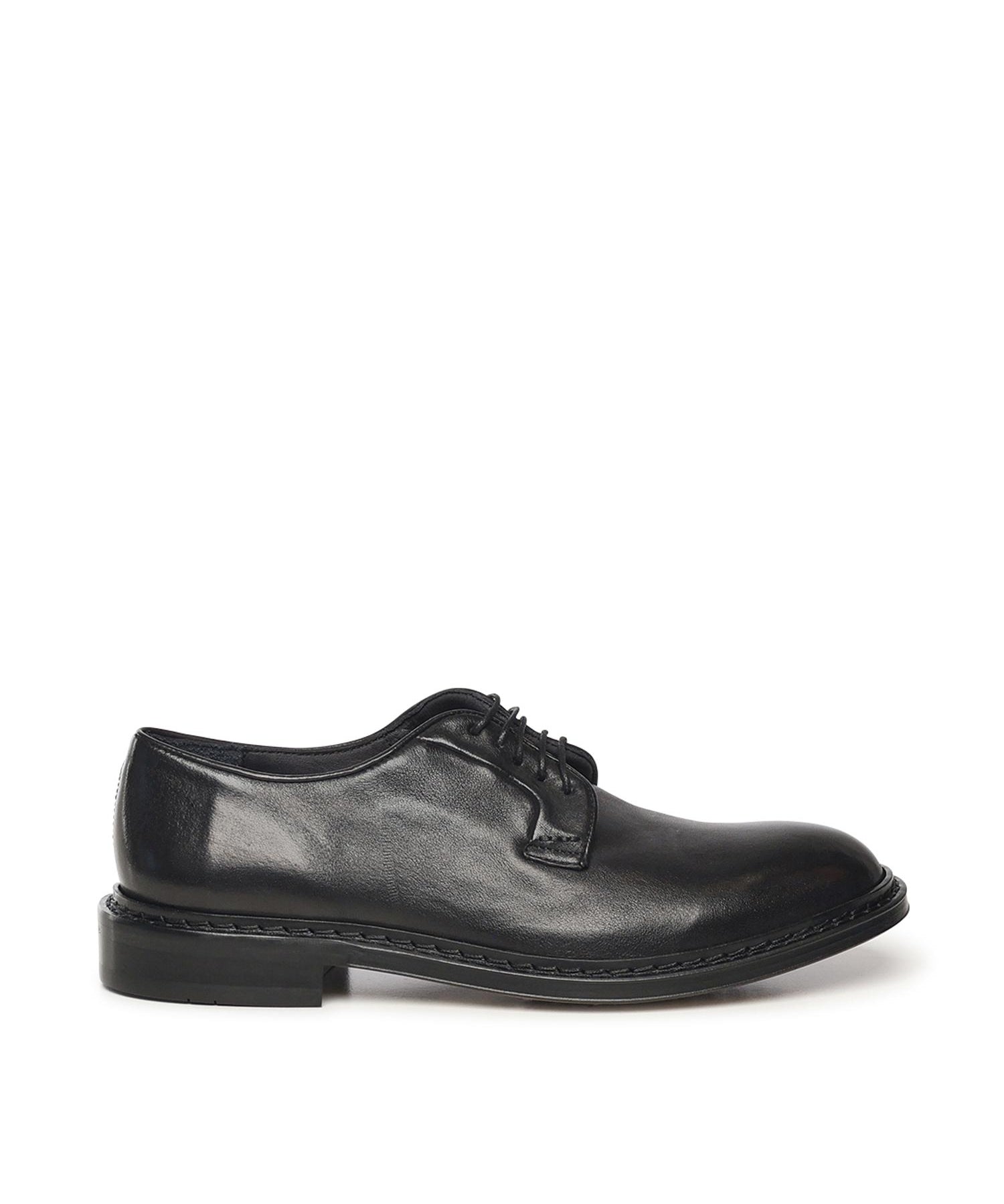 Scarpe stringate in pelle U1201 BLACK STURLINI 