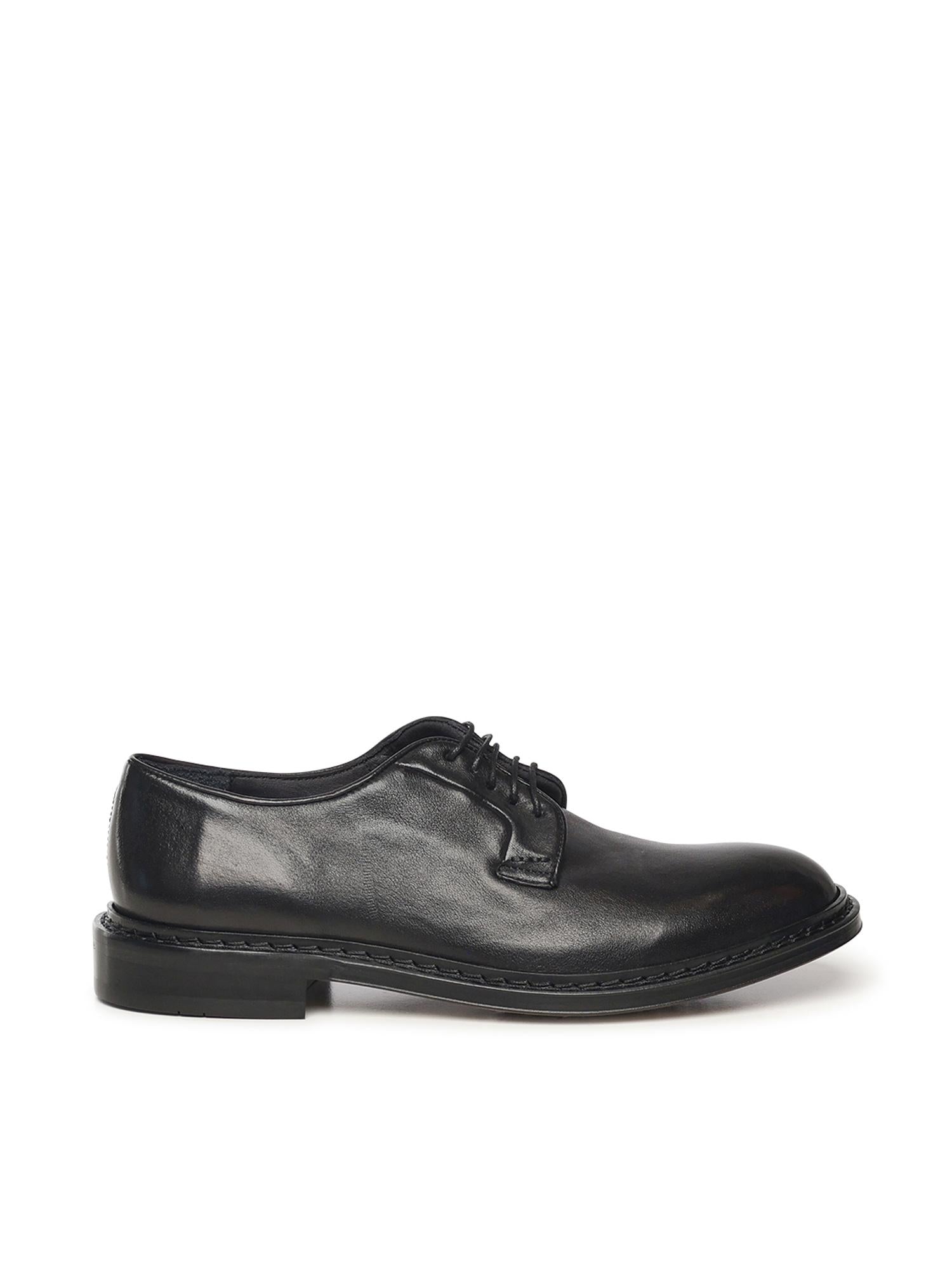 Scarpe stringate in pelle U1201 BLACK STURLINI 