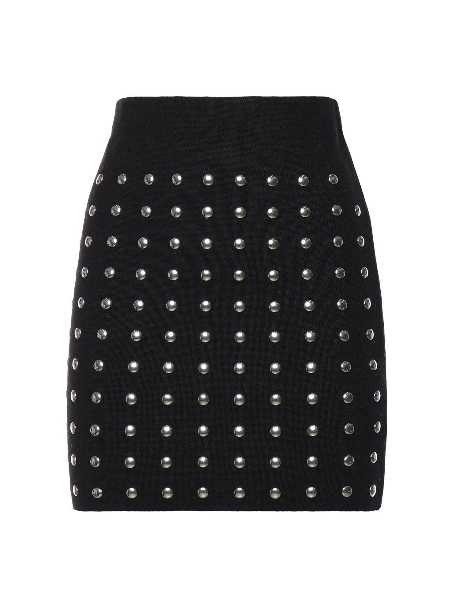 Minigonna in maglia con borchie GOKD11023  INSPIRED BY AKEP 