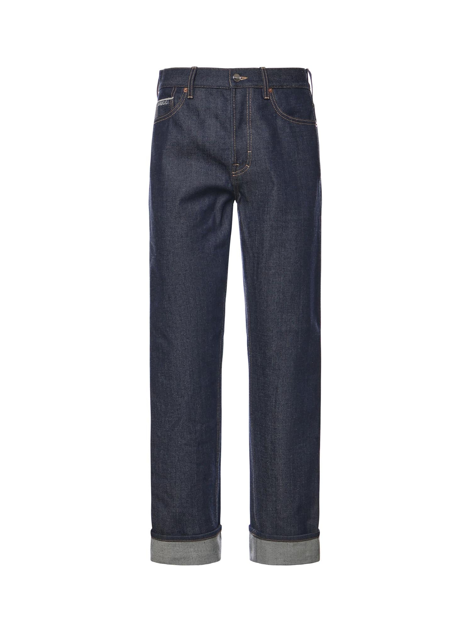 Jeans in denim con risvolti 834523 XDDCS4395 GUCCI 