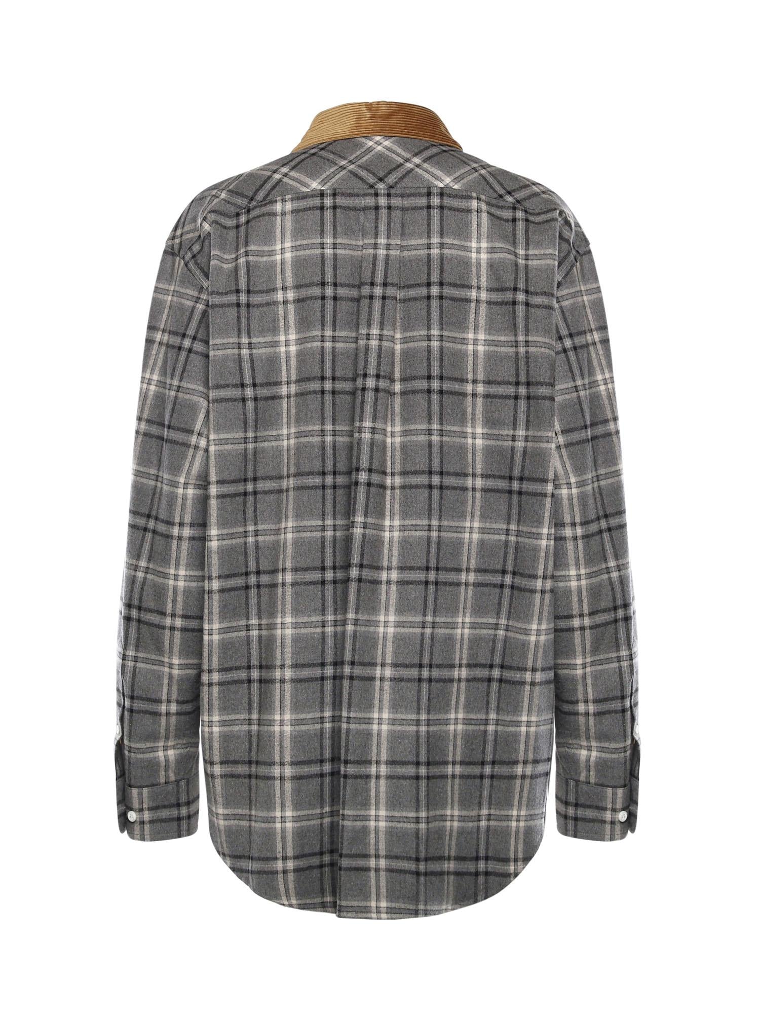 Camicia in flanella check MK2010 1807F0480 MIU MIU 