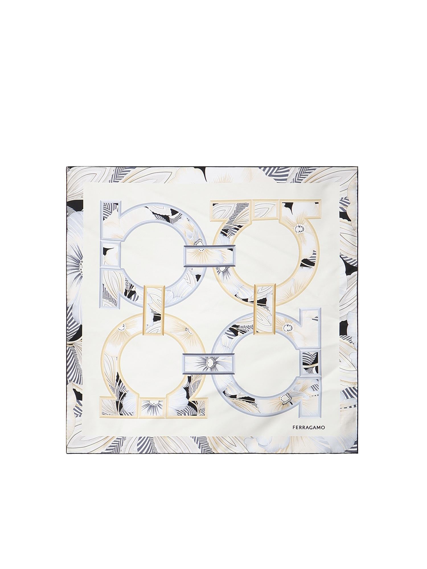 Foulard in seta con stampa 310230 790113002 FERRAGAMO 