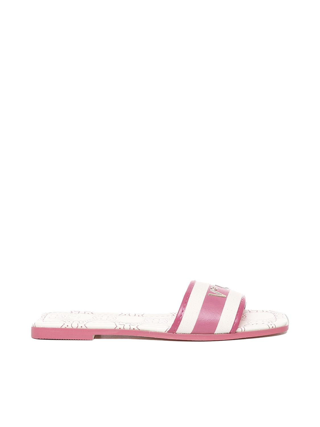 Sandali flat spirit in cuoio 73SC7U201CAN SPIRIT FLATBEIGE/FUXIA V° 73 
