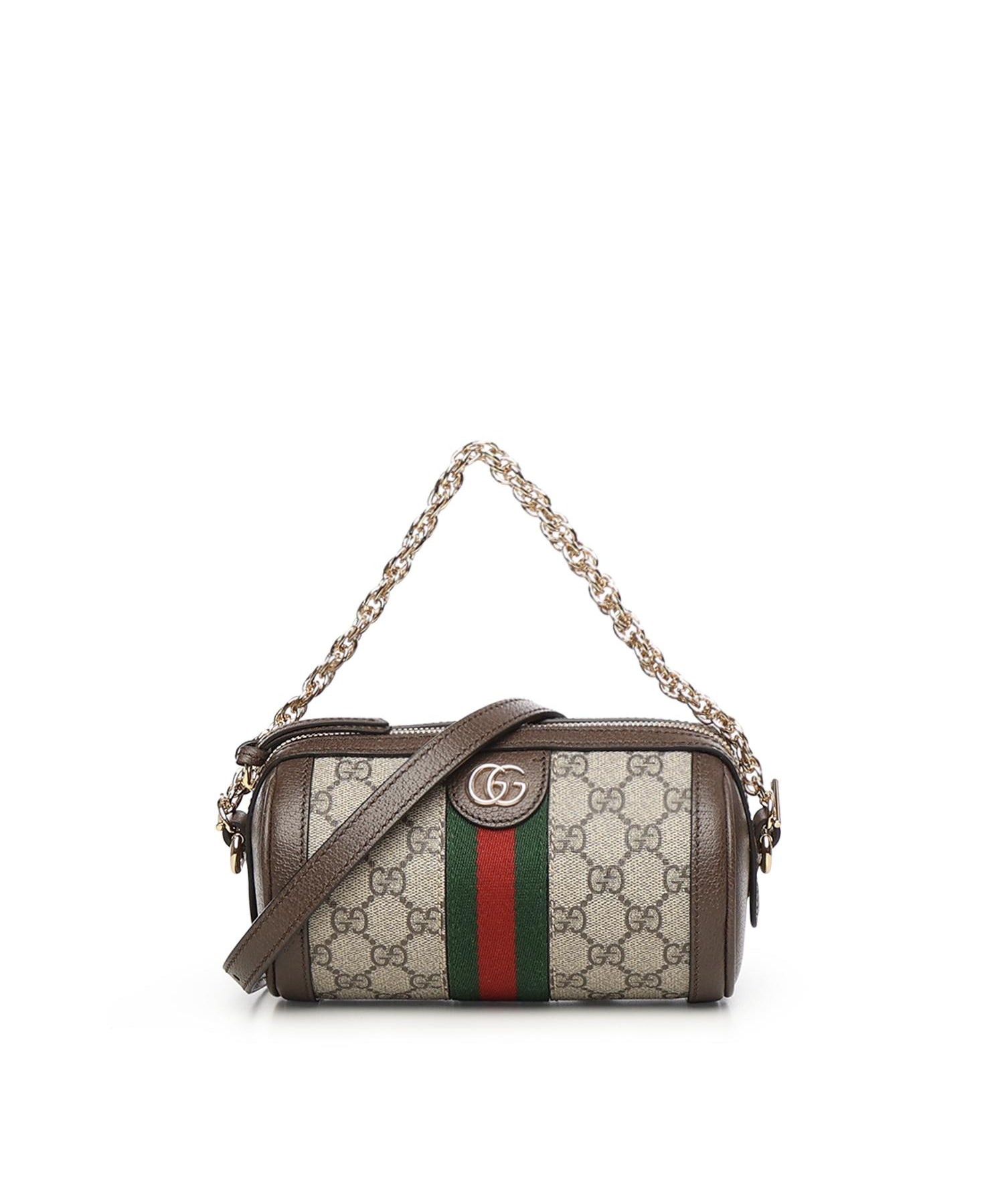 Borsa a cilindro Ophidia mini in tessuto GG 795208 96IWG8745 GUCCI 