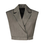 Gilet corto con rever ed elastico 104755 A2BQL67 PINKO 