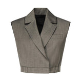 Gilet corto con rever ed elastico 104755 A2BQL67 PINKO 