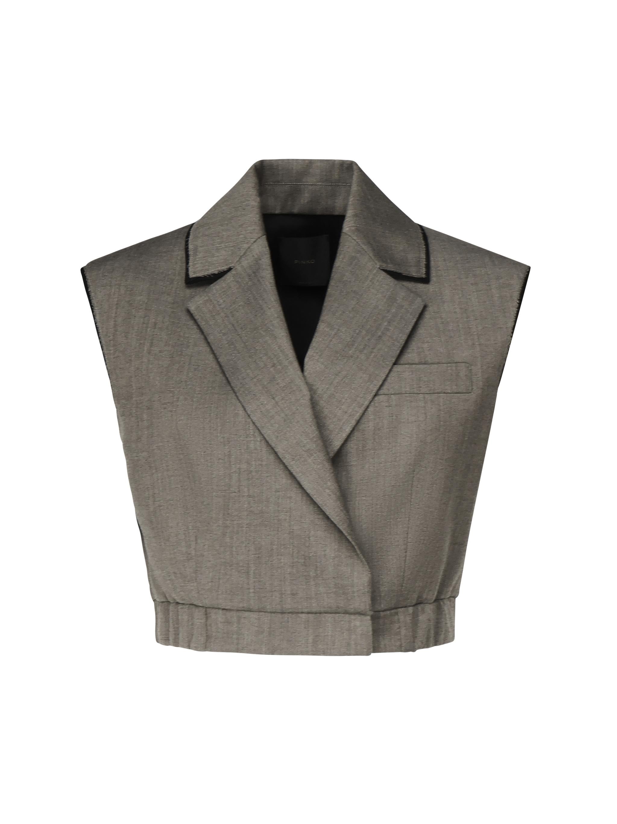 Gilet corto con rever ed elastico 104755 A2BQL67 PINKO 