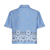Camicia in popeline fiammato con stampa MK1951 17XXF061M MIU MIU 