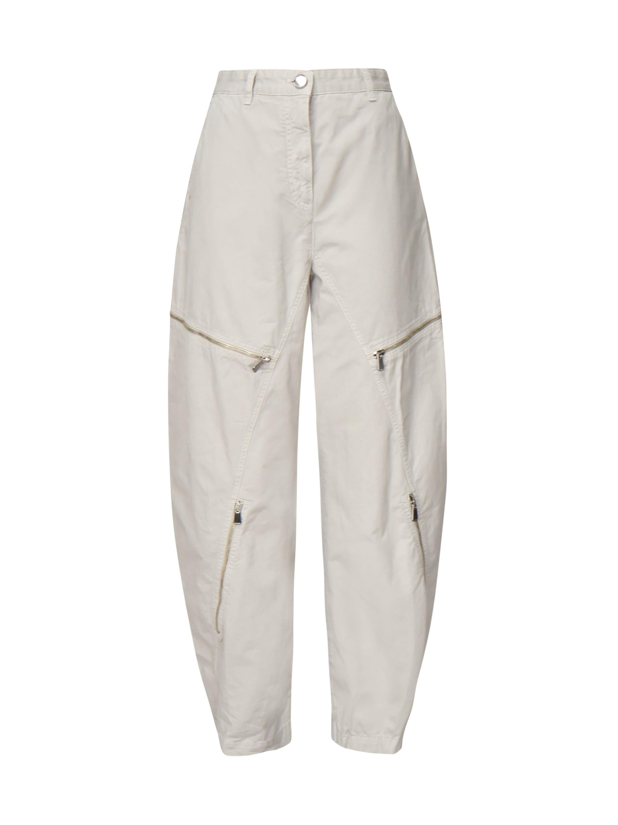 Pantaloni a gamba ampia in gabardina grigio ghiaccio 104981 A2ECI12 PINKO 