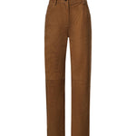Pantaloni in pelle effetto velluto a coste 288726  MAGDA BUTRYM 