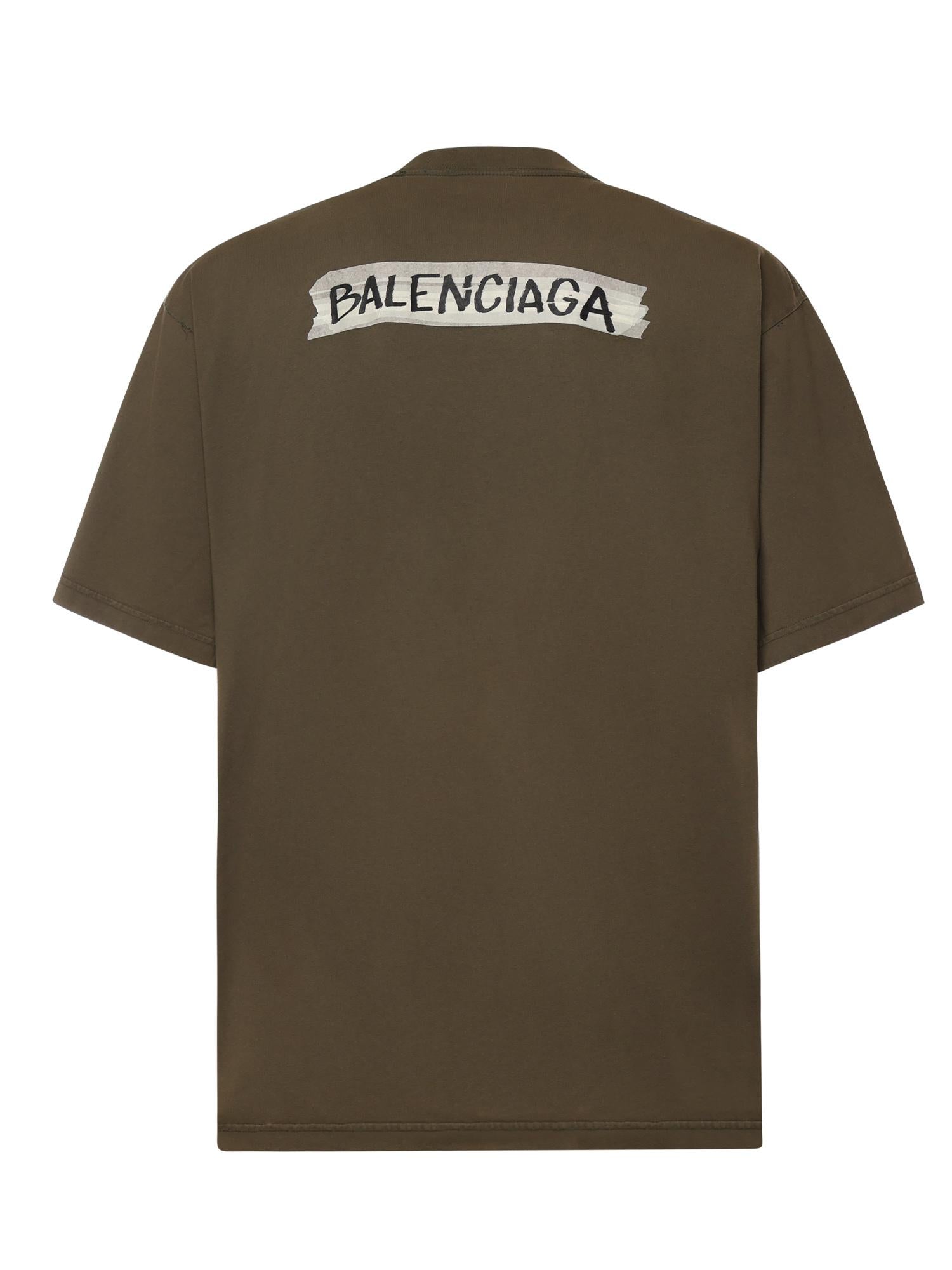 T-Shirt Masking Tape in jersey 764235 TTVL62840 BALENCIAGA 