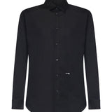 Camicia in cotone con logo S74DM0659 S44131900 DSQUARED2 