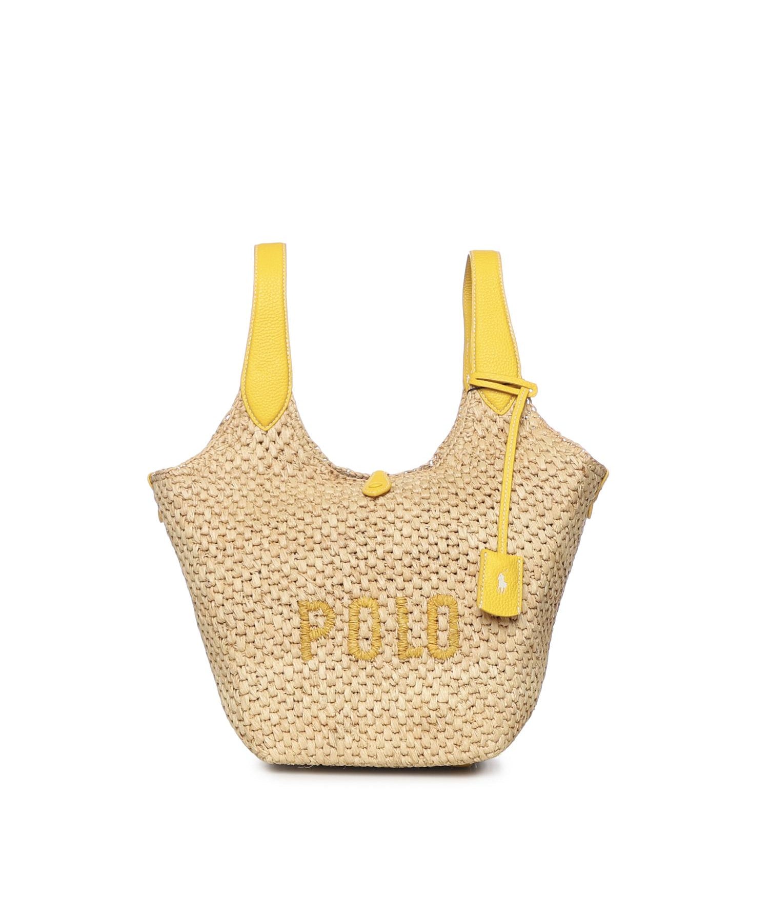 Borsa tote Polo Play in rafia e pelle 428978557 001 POLO RALPH LAUREN 