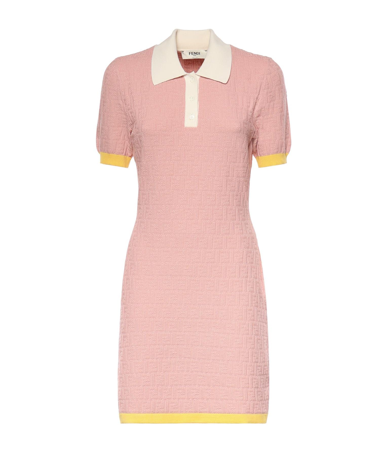 Abito mini FF jacquard in cotone e seta FZDE35 AW4SF1W0S FENDI 