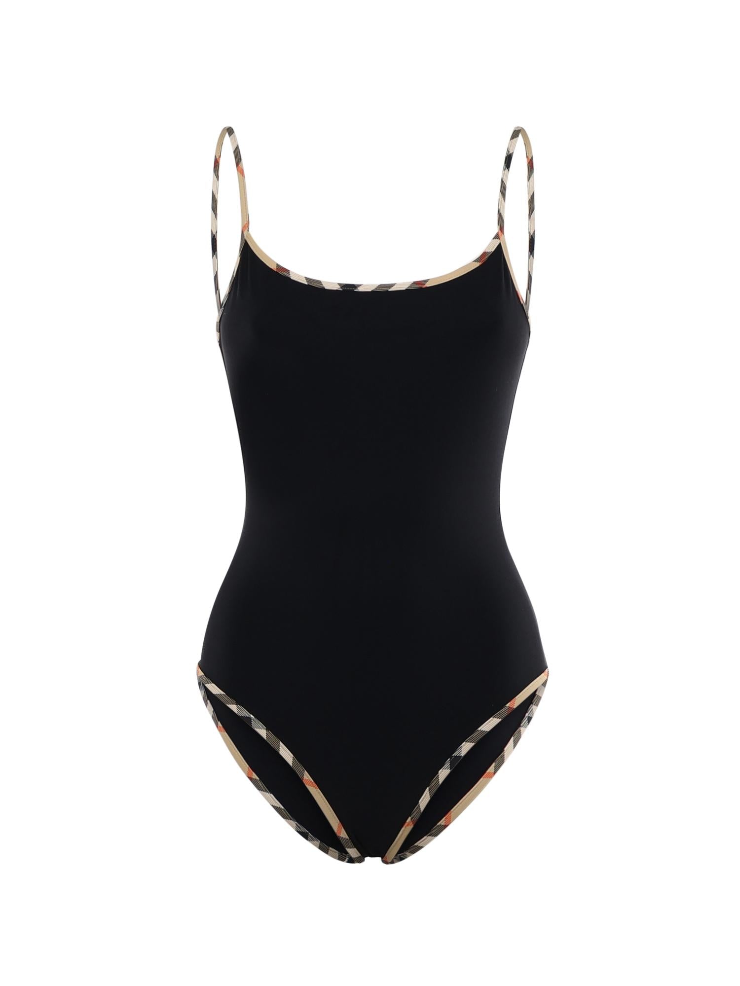 Costume da bagno con finiture Check 8118807 A1189 BURBERRY 