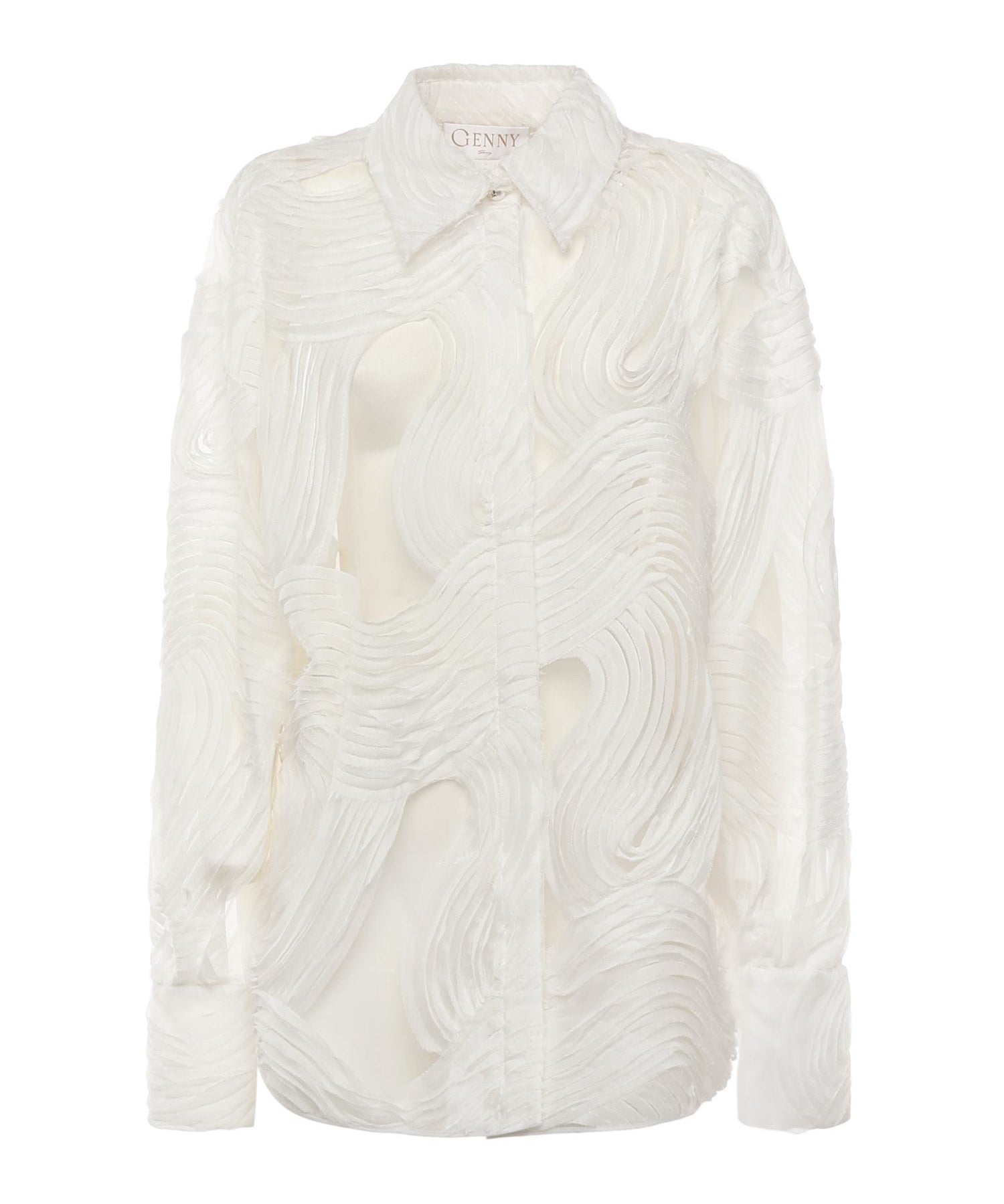 Camicia in tulle ricamato 79AAL644 JR008003 GENNY 