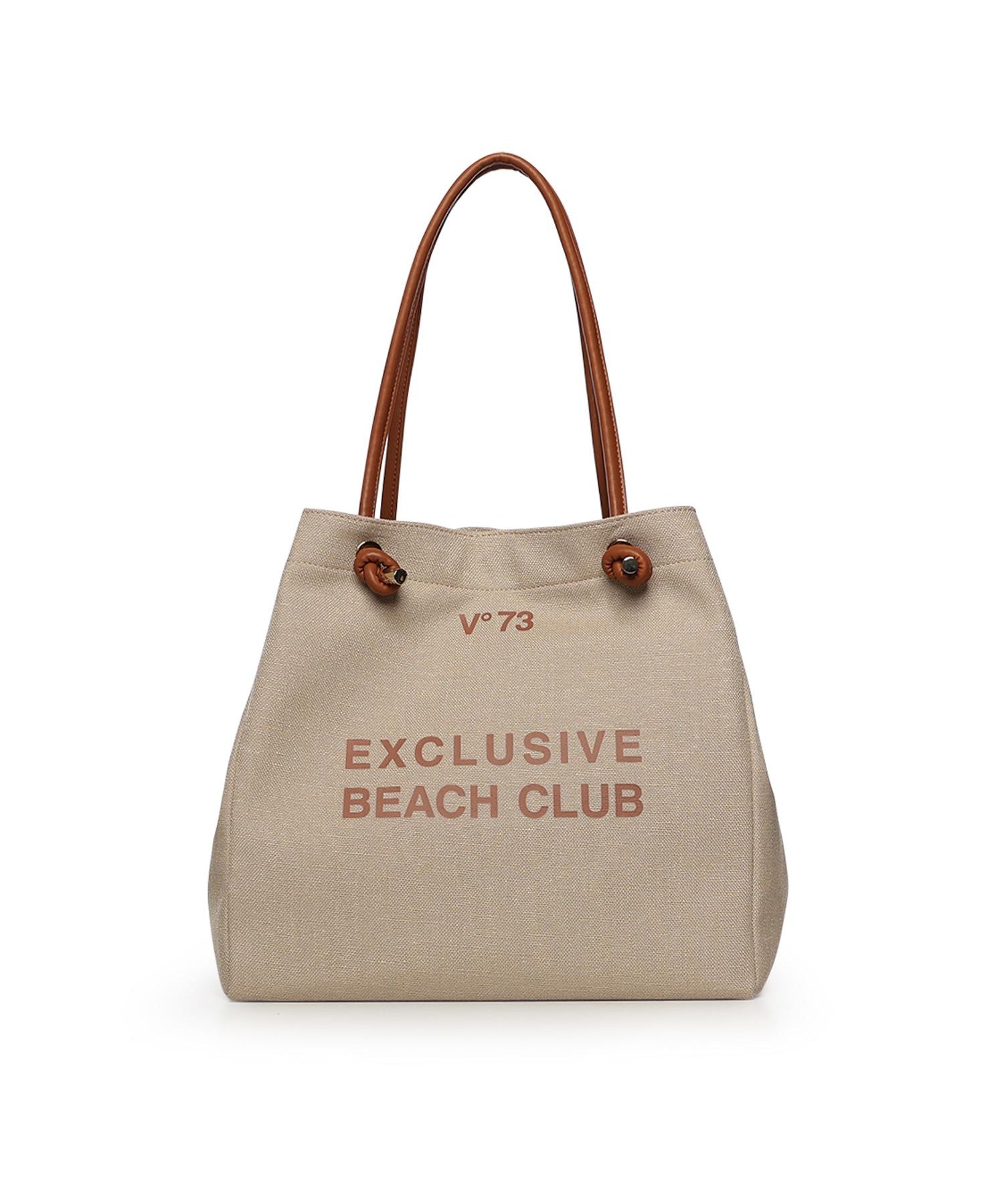 Borsa Exclusive con logo 73BS9QM01 EXCLUSIVENATURALE/CUOIO V° 73 