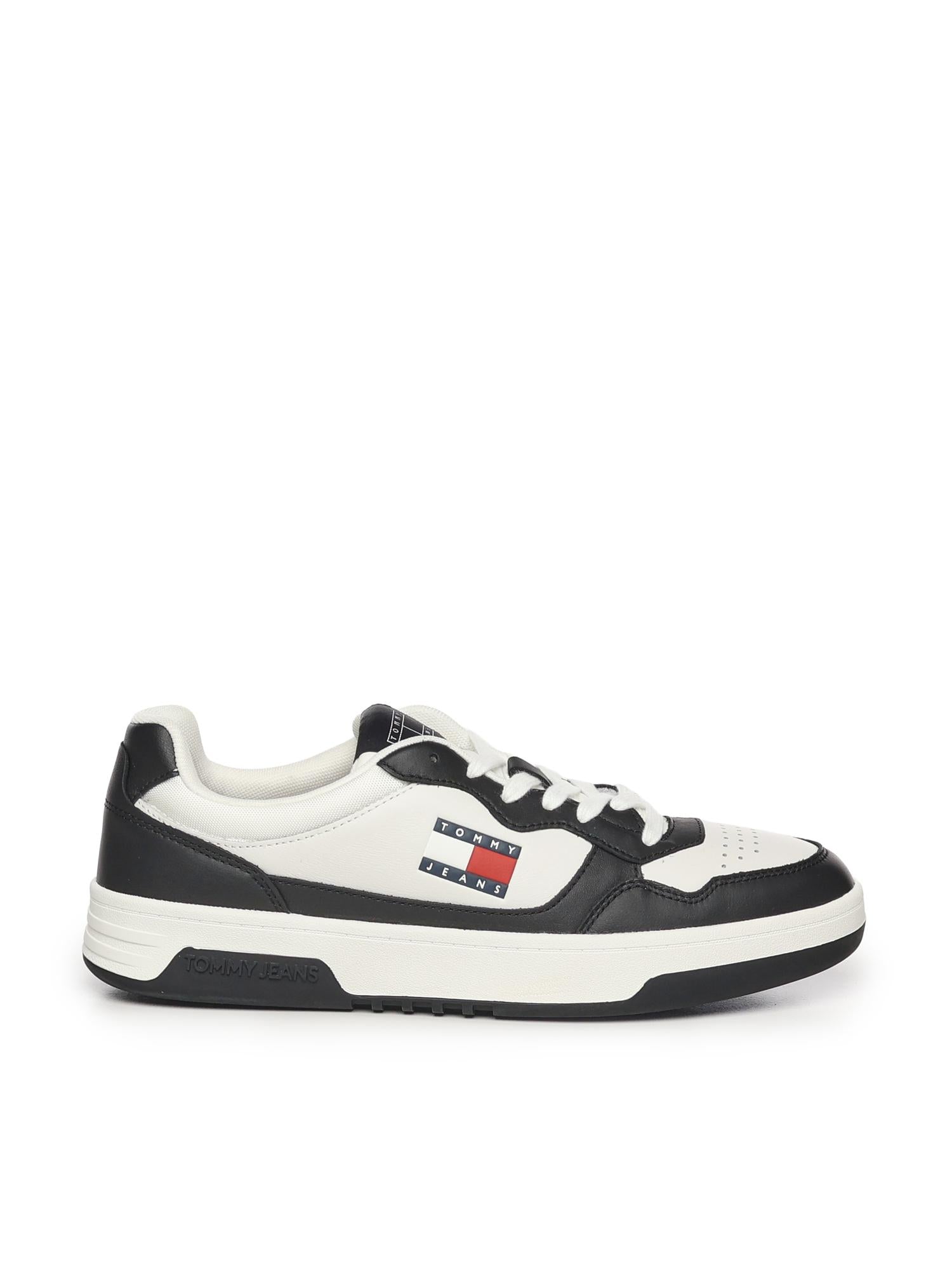Sneakers in pelle con logo EM0EM01443 YBL TOMMY HILFIGER 