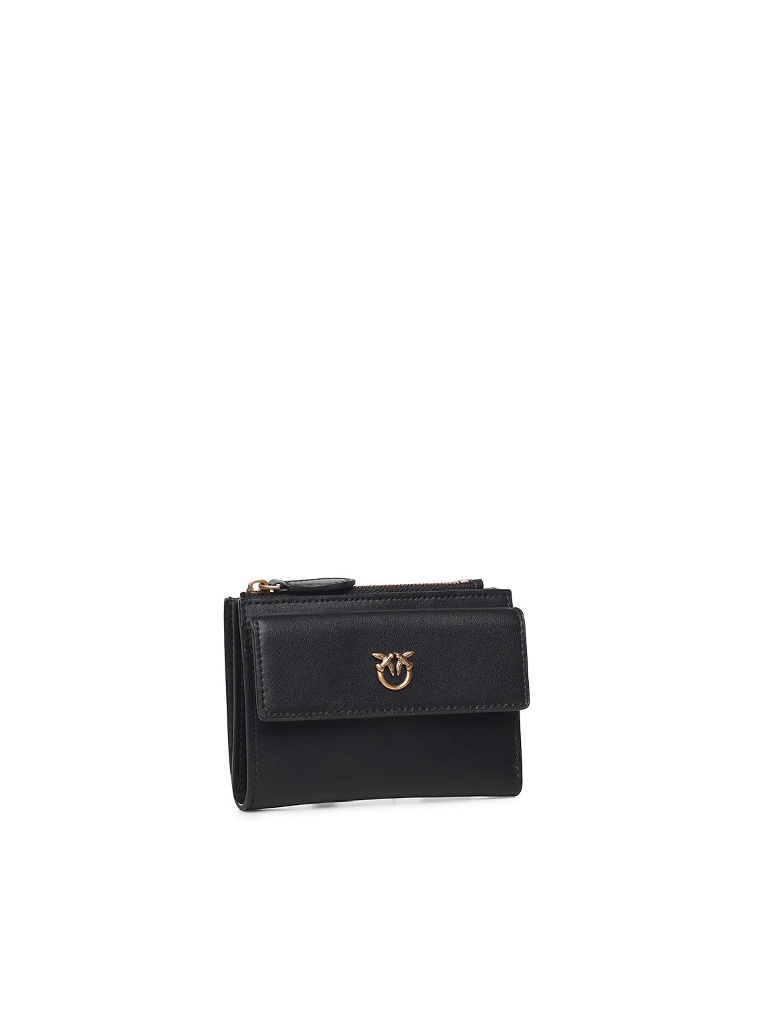 Portafoglio compatto in pelle 103612 A0F1Z99Q PINKO 